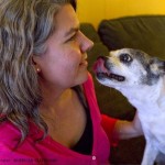 Austin Pet Psychic Elizabeth Martindale with Bessie in Statesman 2012